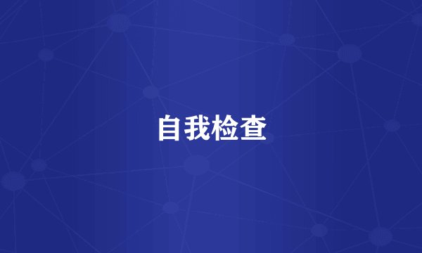 自我检查