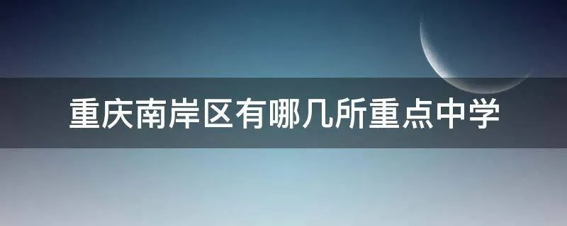 重庆南岸区有哪几所重点中学