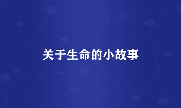 关于生命的小故事