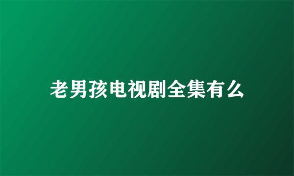 老男孩电视剧全集有么