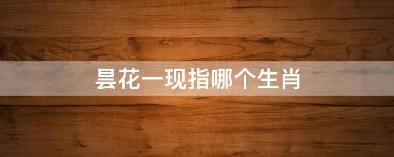 昙花一现指哪个生肖