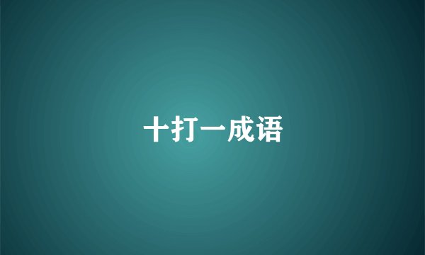十打一成语