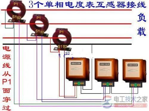 电流互感器接电表接线图？