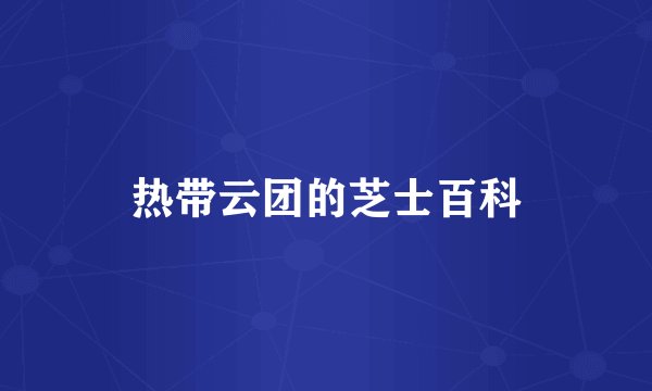 热带云团的芝士百科