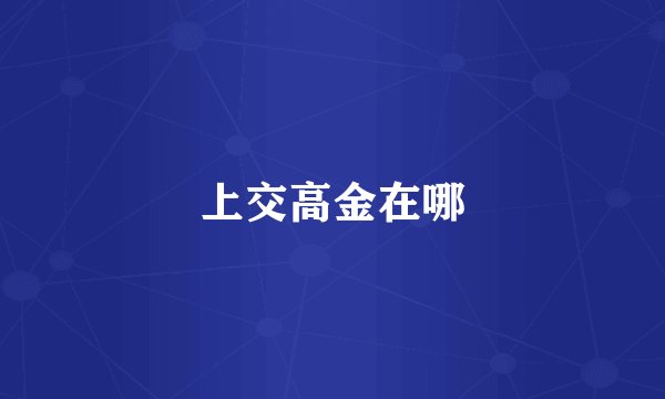 上交高金在哪