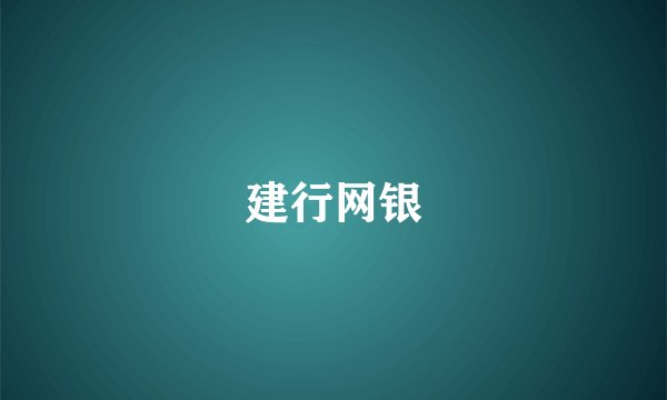 建行网银