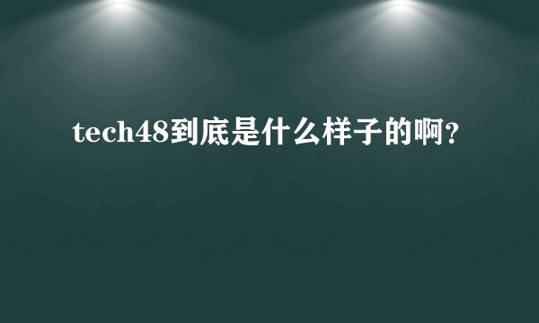 tech48到底是什么样子的啊？
