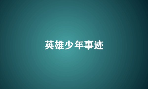 英雄少年事迹