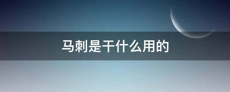 马刺是干什么用的