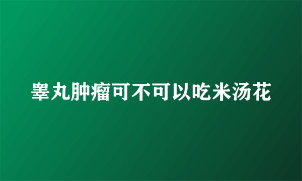 睾丸肿瘤可不可以吃米汤花