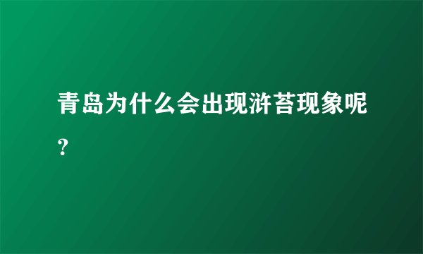 青岛为什么会出现浒苔现象呢？