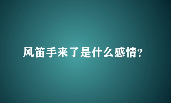 风笛手来了是什么感情?