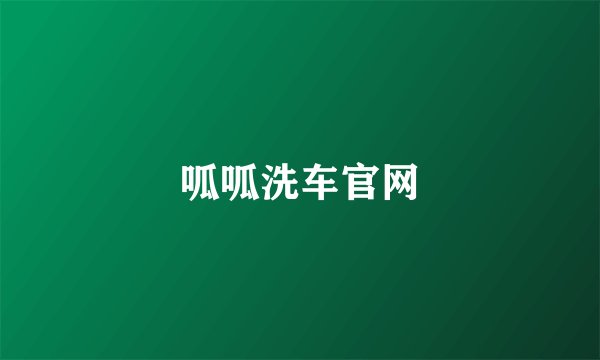 呱呱洗车官网