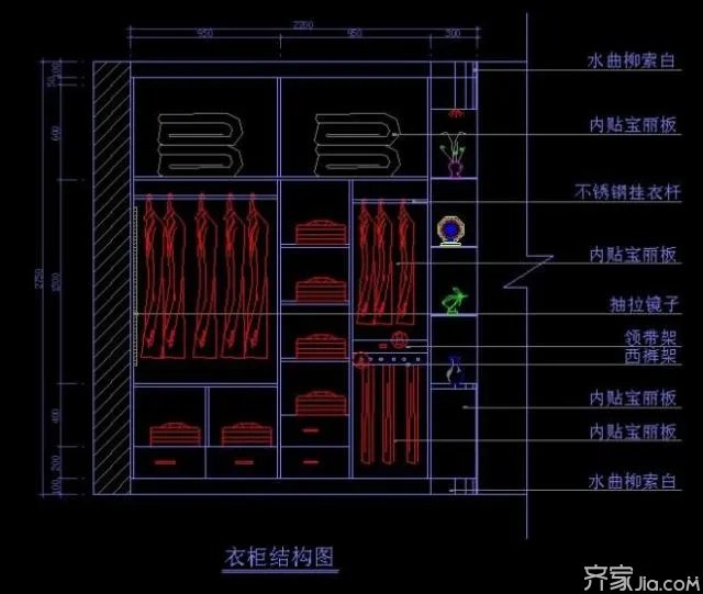 一张图告诉你，衣柜内部这样设计！