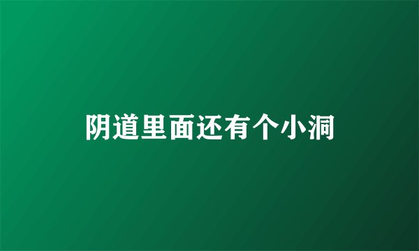 阴道里面还有个小洞