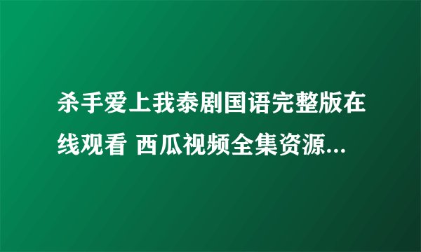 杀手爱上我泰剧国语完整版在线观看 西瓜视频全集资源免费观看