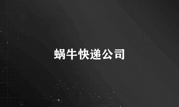 蜗牛快递公司