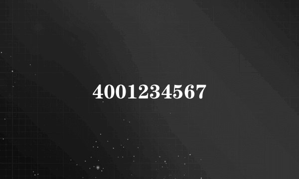 4001234567