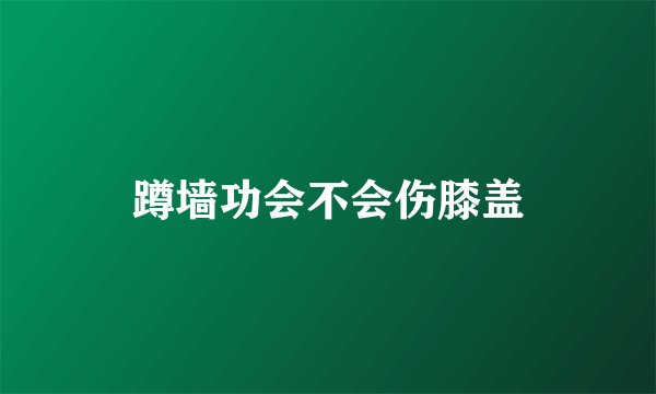蹲墙功会不会伤膝盖