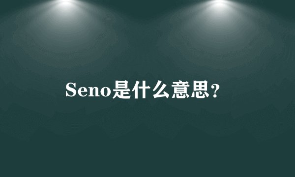 Seno是什么意思？