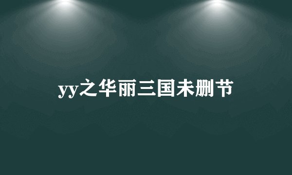 yy之华丽三国未删节