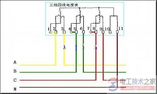 电流互感器接电表接线图？