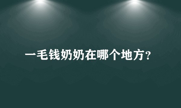 一毛钱奶奶在哪个地方？