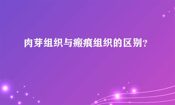 肉芽组织与瘢痕组织的区别？
