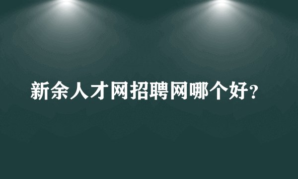 新余人才网招聘网哪个好？