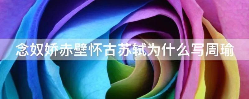 念奴娇赤壁怀古苏轼为什么写周瑜
