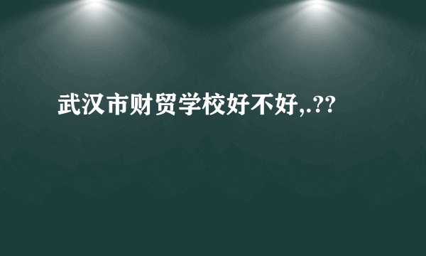 武汉市财贸学校好不好,.??