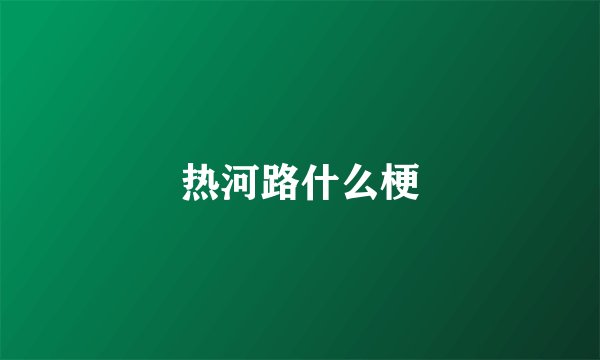 热河路什么梗