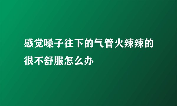 感觉嗓子往下的气管火辣辣的很不舒服怎么办