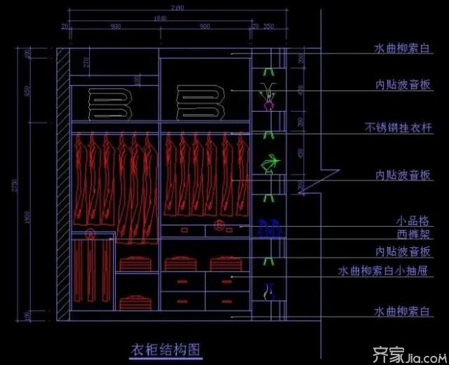 一张图告诉你，衣柜内部这样设计！