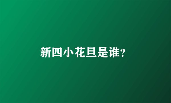 新四小花旦是谁？