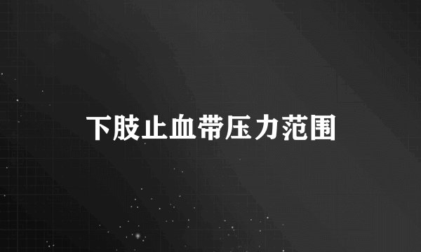 下肢止血带压力范围