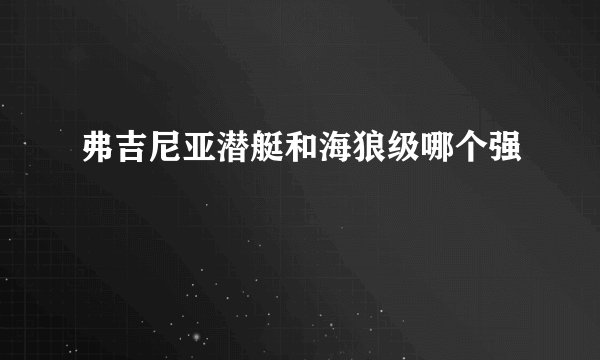 弗吉尼亚潜艇和海狼级哪个强