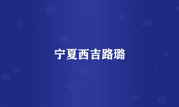 宁夏西吉路璐